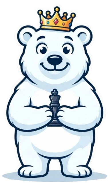Coach Bjorn, the KingChess polar bear